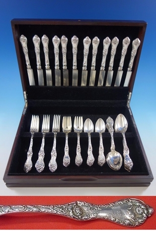 Les Cinq Fleurs by Reed and Barton Sterling Silver Flatware Set Service 60 pcs